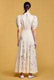 Lace Ivory A Line Wedding Guest Dress