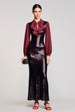 Sparkly Black Sequins Sheath Wedding Guest Dress
