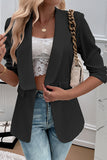 White Shawl Lapel Casual Women's Blazer