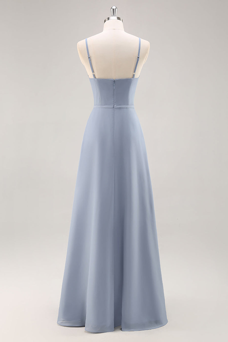 sachin and babi light blue dress Satin Steel Blue Bridesmaid Dresses Mismatched Bridesmaid Dresses