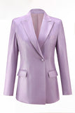 Purple Peak Lapel One Button 2-piece Women Suits