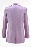 Purple Peak Lapel One Button 2-piece Women Suits