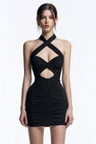 Bodycon Sexy Halter Little Black Dress