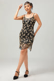 Black Golden Sequin Vintage Bodycon 1920s Dress