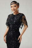 1902s Black Sequin Beaded Women Cape
