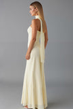 Daffodil Mermaid Chiffon Strapless Evening Dress