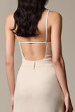 Apricot Simple Chiffon Sheath Spaghetti Straps Evening Dress