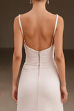 Ivory Spaghetti Straps A Line Formal Dress