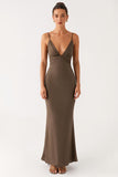 Mermaid Grey Spaghetti Straps Formal Dress