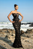 Black Strapless Mermaid Evening Dress