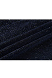 Glitter Navy Shawl Lapel 2 Piece Men's Suits