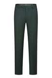 3 Piece Jacquard One Button Shawl Lapel Dark Green Men's Suits