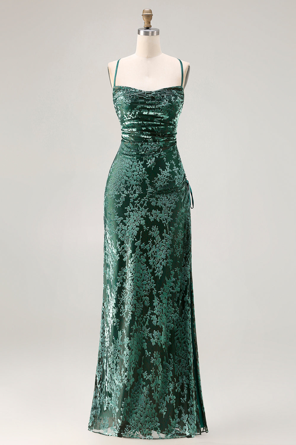 ZAPAKA Women Dark Green Long Prom Dress Spaghetti Straps Burnout Velvet Bridesmaid Dress ZAPAKA UK ZAPAKA Women Dark Green Long Prom Dress Spaghetti Straps Burnout Velvet Bridesmaid Dress ZAPAKA UK