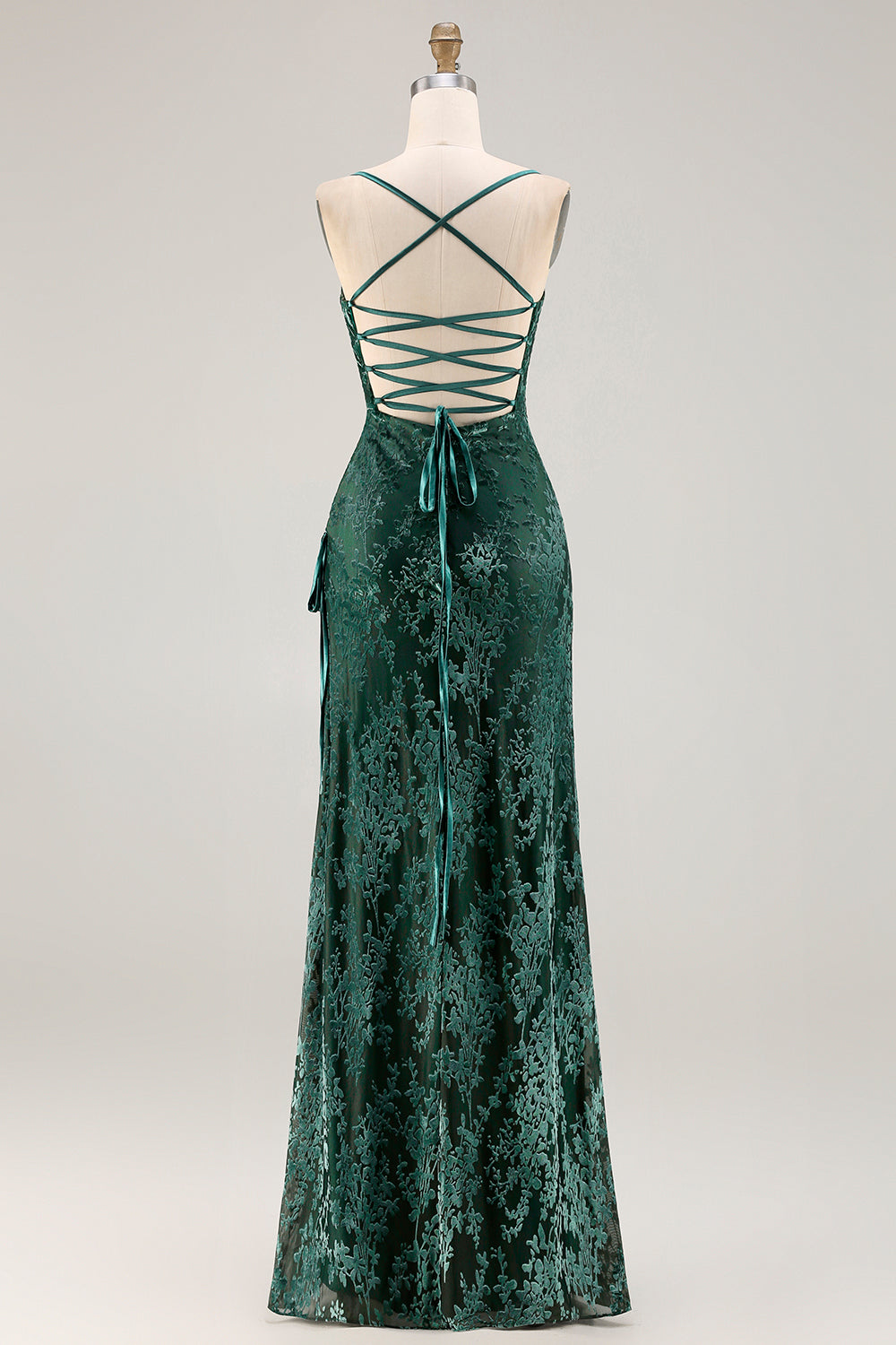 ZAPAKA Women Dark Green Long Prom Dress Spaghetti Straps Burnout Velvet Bridesmaid Dress ZAPAKA UK ZAPAKA Women Dark Green Long Prom Dress Spaghetti Straps Burnout Velvet Bridesmaid Dress ZAPAKA UK