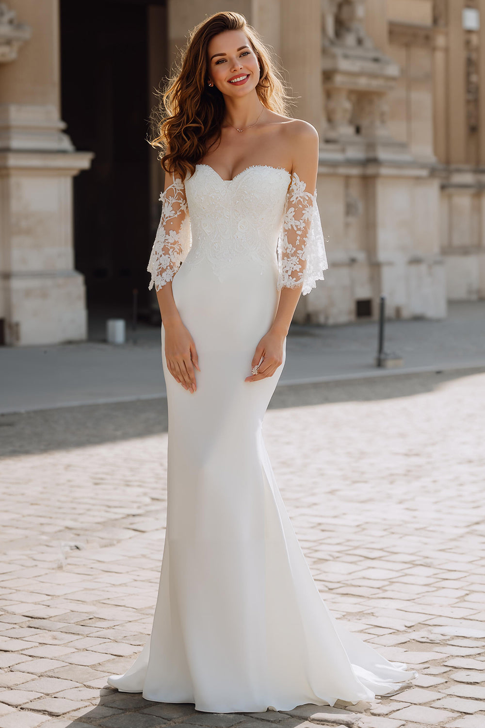 lace mermaid wedding dress uk mermaid wedding dress uk Tulle Sophisticated Mermaid Sweetheart Lace Backless Wedding Dress DTW201 DressTok.co.uk