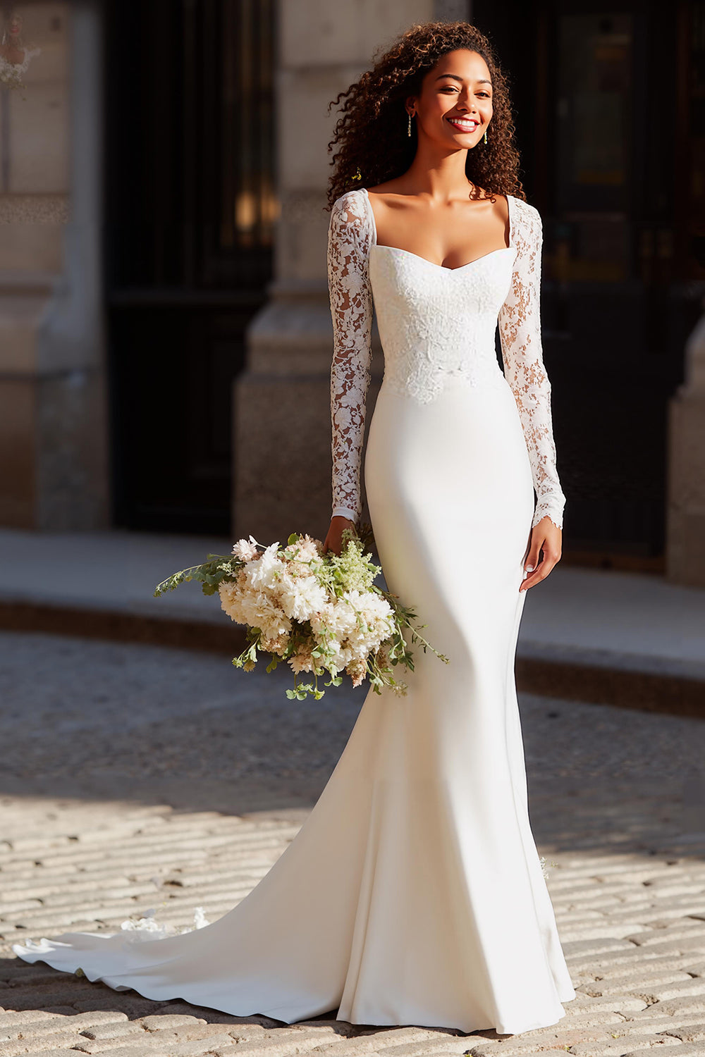 lace mermaid wedding dress uk Strapless Lace Mermaid Wedding Dress I Destination Wedding UME London