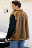 Light Grey Faux Fur Winter Men's Vest