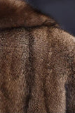 Camel Notched Lapel Thick Faux Fur Long Men's Coat