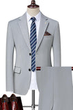 Black Notched Lapel Singel Breasted 2-piece Men Suits