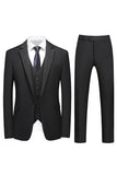 Men's Violet Single Breasted Notched Lapel 3 Pieces Prom Suits