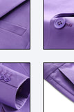 Men's Violet Single Breasted Notched Lapel 3 Pieces Prom Suits