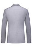 Light Grey 3 Pieces Notched Lapel Men's Formal Suits