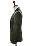 Glitter Green Notched Lapel 2 Piece Men's Prom Suit