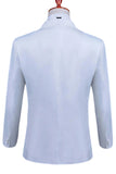 White Shawl Lapel Slim Fit 2 Piece Men's Prom Suit with Beading