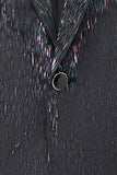 Sparkly Black Notched Lapel 2 Piece Men's Prom Suit with 3D Flower