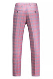 Pink Striped 2 Pieces Peaked lapel Men's Prom Suits