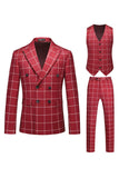 Black Striped 2 Pieces Peaked lapel Men's Prom Suits