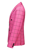 Pink Striped 2 Pieces Peaked lapel Men's Prom Suits