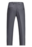 Blue Peak Lapel Striped 2-piece Men Suits