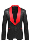 Black Shawl Lapel One Button 2-piece Men Prom Suits