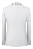 White Shawl Lapel 2-piece Men Suits with Beading