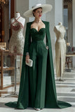 Cabernet Long Sleeves Mother Of The Bride Jumpsuits with Pockets