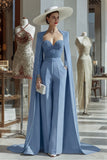 Cabernet Long Sleeves Mother Of The Bride Jumpsuits with Pockets