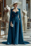 Cabernet Long Sleeves Mother Of The Bride Jumpsuits with Pockets