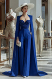 Cabernet Long Sleeves Mother Of The Bride Jumpsuits with Pockets