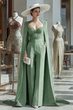 Cabernet Long Sleeves Mother Of The Bride Jumpsuits with Pockets