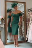 Sheath Off The Shoulder Blush Pink Mother Of The Bride Dress with Appliques