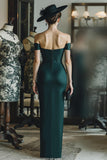 Off The Shoulder Pine Corset Sheath Mother Of The Bride Dress