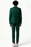 Dark Green Single Breasted 2 Piece Notched Lapel Men's Suits