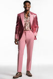 Blush 2 Piece Peak Lapel Men's Prom Suits with Sequins