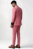 2 Piece Single Breasted Peak Lapel Pink Men's Suits