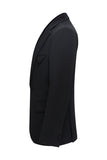 Notched Lapel Black 2 Piece Men's Business Suits