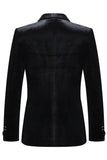 Shawl Lapel 2 Piece Black Velvet Men's Suits