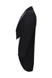 Black Peak Lapel Double Breasted Men's 3 Piece Tuxedo