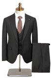 3 Piece Notched Lapel One Button Men's Navy Suits