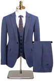 Taupe 3 Piece Slim Fit Notched Lapel One Button Men's Formal Suits